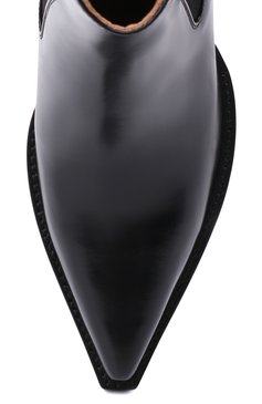 Женские кожаные казаки bv lean  BOTTEGA VENETA черного цвета, арт. 639826/V01M0 | Фото 6 (Женское Кросс-КТ: Казаки-ботинки; Материал внутренний: Натуральная кожа; Региональные ограничения белый список (Axapta Mercury): RU; Каблук высота: Средний; Каблук тип: Устойчивый; Материал утеплителя: Без утеплителя; Подошва: Плоская; высота каблука: 7,8, 8,5; ширина носка стельки: 7,8, 8,3; толщина подошвы: 1)