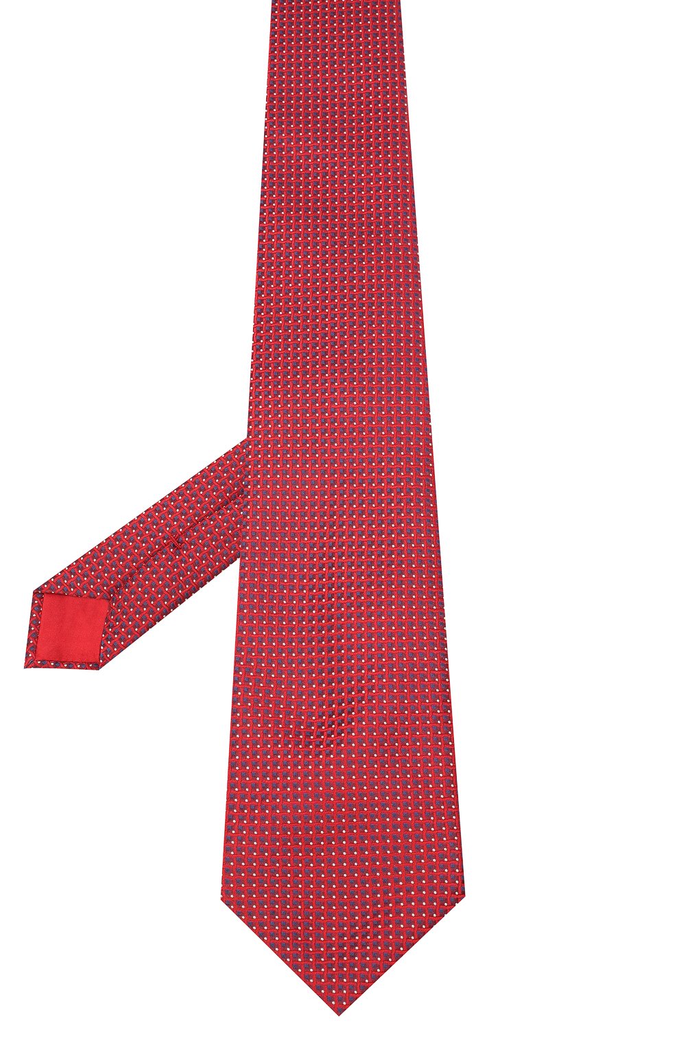 Мужской шелковый галстук BRIONI красного цвета, арт. 062H00/09438 | Фото 2 (Принт: С принтом; Материал: Текстиль, Шелк; Региональные ограничения белый список (Axapta Mercury): RU; Материал сплава: Проставлено; Нос: Не проставлено)