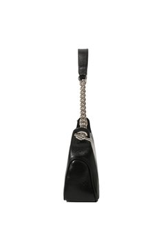 Женская сумка samira BY FAR черного цвета, арт. 22CRIRASBLCREMED | Фото 4 (Сумки-технические: Сумки top-handle; Размер: medium; Материал: Натуральная кожа)