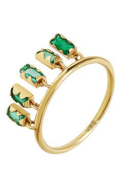Женское кольцо с 5 подвесными изумрудами MOONKA зеленого цвета, арт. asm-r2-y | Фото 3 (Региональные ограничения белый список (Axapta Mercury): Не проставлено; Материал: Золото; Нос: Не проставлено)