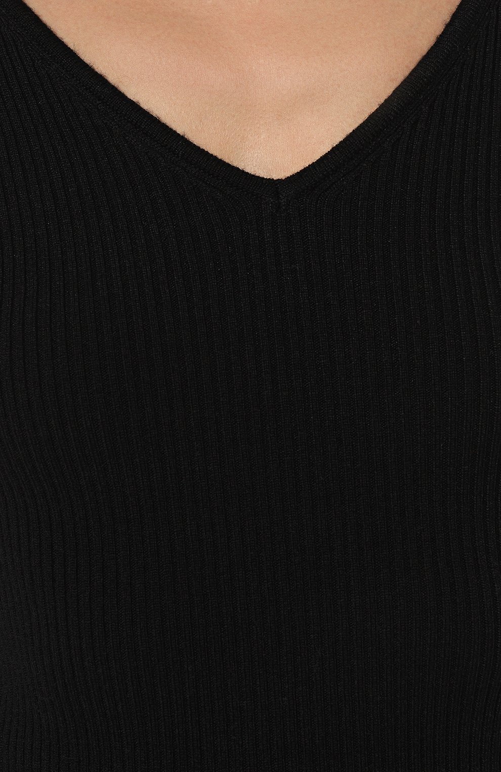 Женский шерстяной пуловер GIUSEPPE DI MORABITO черного цвета, арт. FW23274KN-276 | Фото 5 (Материал внешний: Шерсть; Рукава: Длин ные; Стили: Гламурный; Длина (для топов): Стандартные; Материал сплава: Проставлено; Женское Кросс-КТ: Пуловер-одежда; Драгоценные камни: Проставлено)