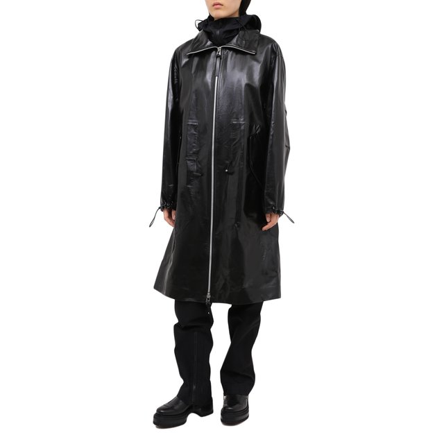 фото Кожаное пальто bottega veneta