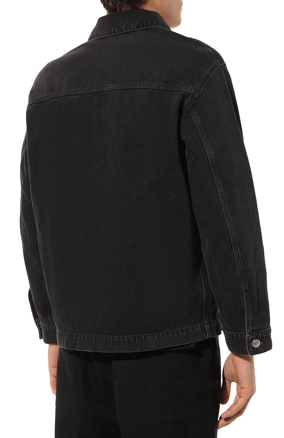 Мужская джинсовая куртка GCDS черного цвета, арт. FW23M190002 | Фото 4 (Кросс-КТ: Куртка, Деним; Рукава: Длинные; Стили: Гранж; Материал сплава: П роставлено; Материал внешний: Хлопок, Деним; Драгоценные камни: Проставлено; Длина (верхняя одежда): Короткие)