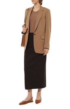 Женские кожаные балетки KITON коричневого цвета, арт. D55809X04R99 | Фото 2 (Каблук высота: Низкий; Материал внутренний: Натуральная кожа; Подошва: Плоская)