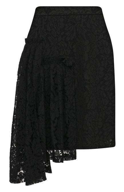 Женская юбка MSGM черного цвета, арт. 2041MDD21Y/164141 | Фото 1 (Материал внешний: Синтетический материал; Материал подклада: Синтетический материал)
