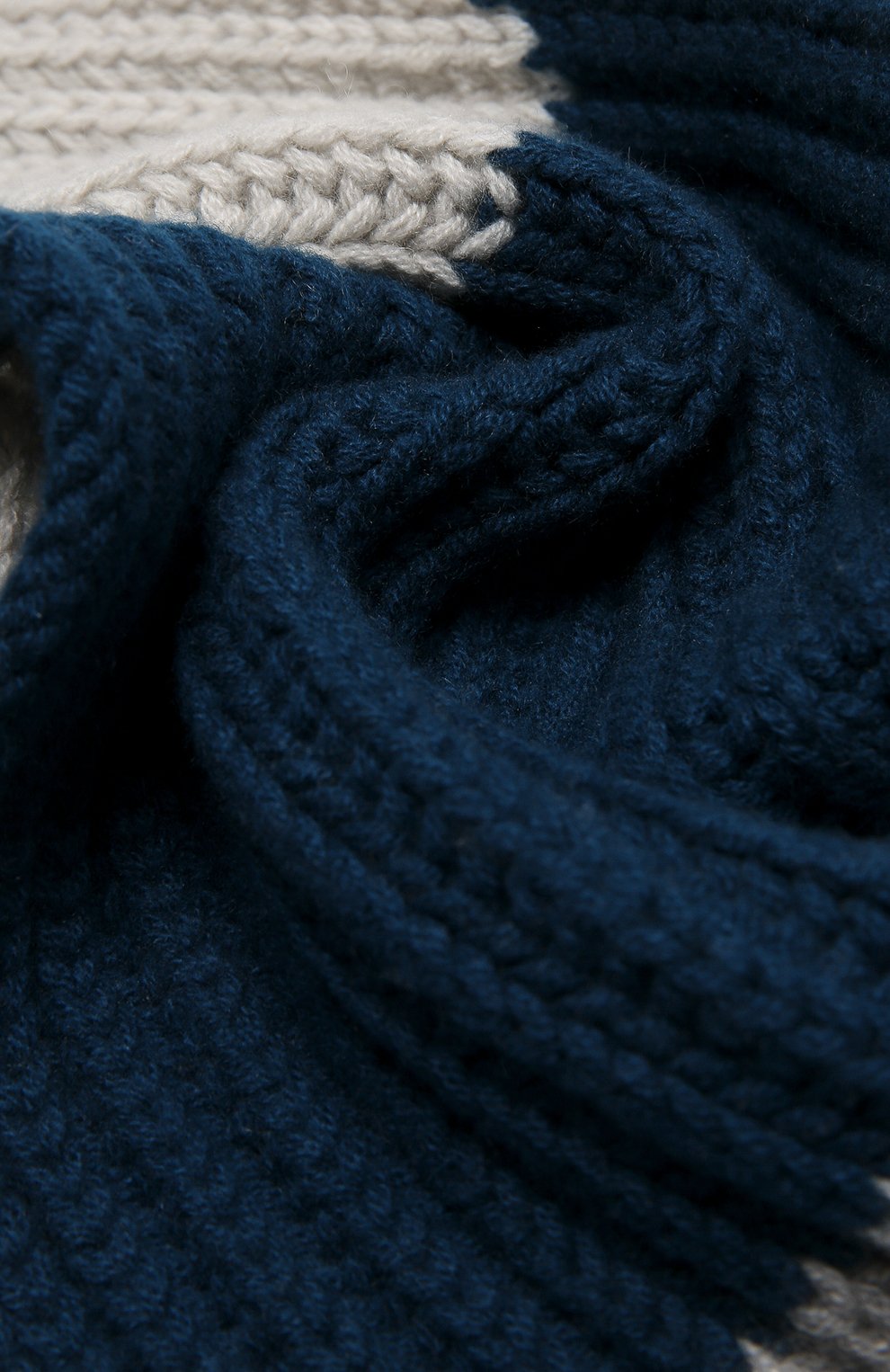 Женский кашемировый шарф-капюшон anemone LORO PIANA синего цвета, арт. FAL9049 | Фото 3 (Материал: Текстиль, Кашемир, Шерсть)