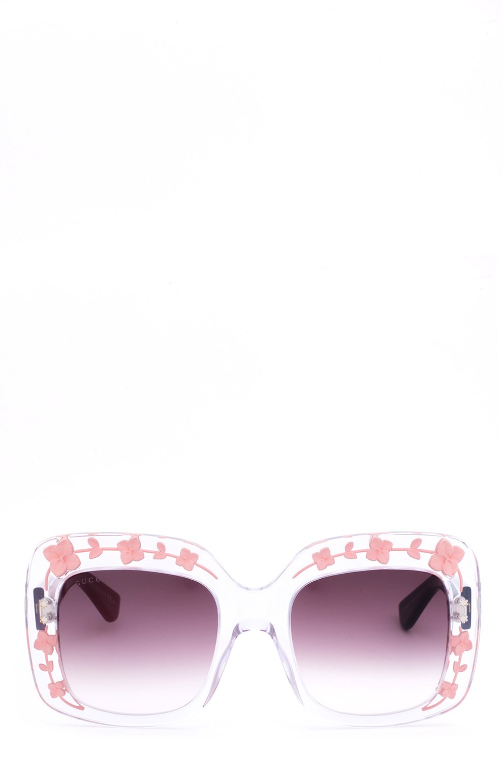 Женские солнцезащитные очки GUCCI прозрачного цвета, арт. 3863 900 J8 | Фото 2 (Материал внутренний: Не назначено; Региональные ограничения белый список (Axapta Mercury): Не проставлено; Нос: Не проставлено; Тип очков: С/з)