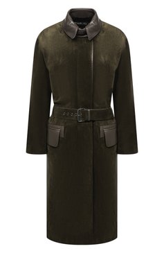 Женское кожаное пальто TOM FORD хаки цвета, арт. CPL688-LEX226 | Фото 1 (Рукава: Длинные; Длина (верхняя одежда): До колена; Региональные ограничения белый список (Axapta Mercury): RU; Материал подклада: Синтетический материал, Вискоза; Материал внешний: Натуральная кожа; 1-2-бортные: Двубортные)