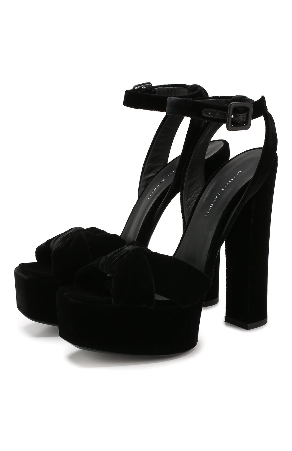 Женские черные бархатные босоножки betty GIUSEPPE ZANOTTI DESIGN купить ...