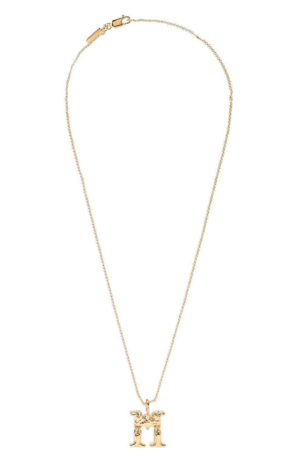 Женская подвеска на цепочке alphabet m CHLOÉ золотого цвета, арт. CHC20SF02MCB7 | Фото 1 (Материал: Металл)