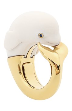 Женские кольцо BIBI VAN DER VELDEN бесцветного цвета, арт. R20170657 | Фото 3 (Драгоценные камни: Сапфиры; Материал сплава: Желтое золото)