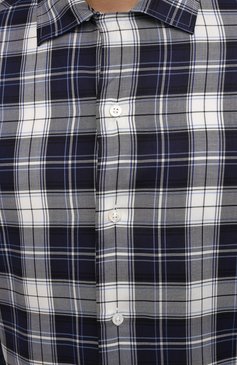 Мужская рубашка RALPH LAUREN темно-синего цвета, арт. 790846634 | Фото 5 (Манжеты: На пуговицах; Принт: Клетка; Рукава: Длинные; Случай: Повседневный; Длина (для топов): Стандартные; Региональные ограничения белый список (Axapta Mercury): RU; Материал сплава: Проставлено; Материал внешний: Хлопок, Лиоцелл, Растительное волокно; Воротник: Отложной; Драгоценные камни: Проставлено; Стили: Кэжуэл)