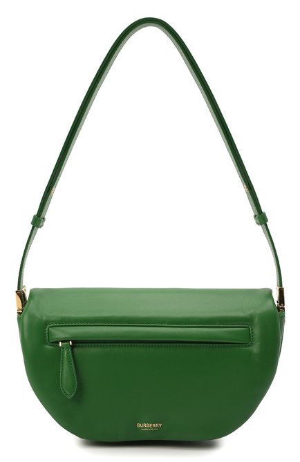 Женская сумка olympia small BURBERRY зеленого цвета, арт. 8049172 | Фото 1 (Сумки-технические: Сумки top-handle; Материал: Натуральная кожа; Размер: small; Ремень/цепочка: На ремешке)