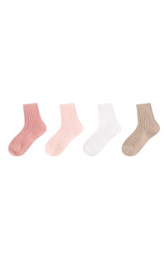 Детские комплект из семи пар носков STORY LORIS розового цвета, арт. 31059 | Фото 2 (Материал: Текстиль, Хлопок; Материал сплава: Проставлено; Нос: Не проставлено)