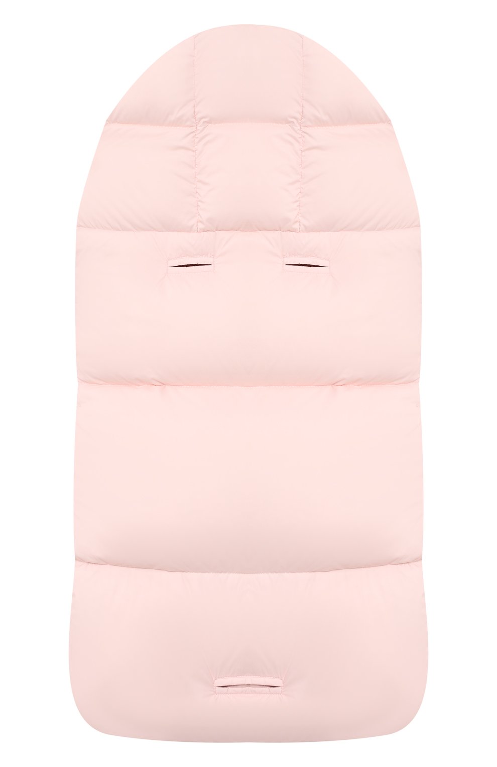 Детский пуховый конверт MONCLER светло-розового цвета, арт. F2-951-1G509-02-53333 | Фото 2 (Ростовка одежда: 3 мес | 62 см, 6 мес | 68 см)