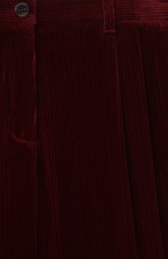 Детские хлопковые брюки LORO PIANA бордового цвета, арт. FAL7502 | Фото 3 (Девочки Кросс-КТ: Брюки-одежда; Материал внешний: Хлопок; Ростовка одежда: 10 - 11 лет | 140 - 146см, 12 лет | 152 см, 4 года | 104 см, 6 лет | 116 см, 8 лет | 128 см)