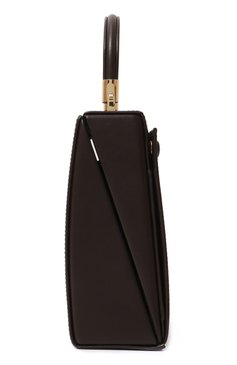 Женская сумка antida RODO темно-коричневого цвета, арт. B8662/093 | Фото 5 (Сумки-технические: Сумки top-handle; Материал: Натуральная кожа; Размер: mini; Ремень/цепочка: На ремешке)