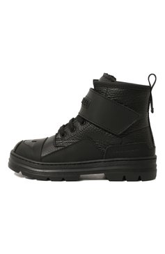 Детские кожаные ботинки DOLCE & GABBANA черного цвета, арт. DA5035/AA306/24-28 | Фото 2 (Материал сплава: Проставлено; Нос: Не проставлено; Материал внутренний: Текстиль)