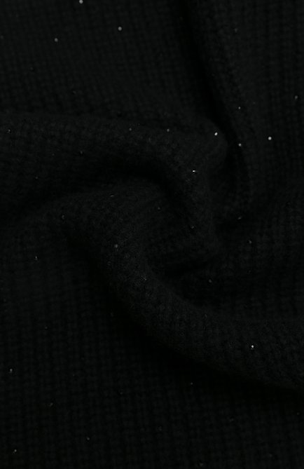 Женский кашемировый шарф WILLIAM SHARP черного цвета, арт. A111-1 | Фото 2 (Материал: Кашемир, Шерсть, Текстиль)