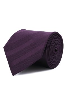 Мужской шелковый галстук LANVIN фиолетового цвета, арт. 1305/TIE | Фото 1 (Принт: С принтом; Материал: Текстиль, Шелк; Материал сплава: Проставлено; Нос: Не проставлено)