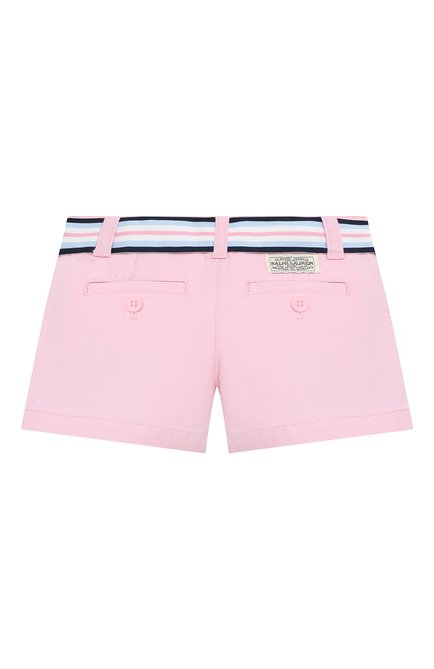 Детские хлопковые шорты POLO RALPH LAUREN розового цвета, арт. 311834890 | Фото 2 (Материал внешний: Хлопок; Случай: Повседневный)