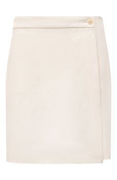 Женская хлопковая юбка-шорты LORO PIANA молочного цвета, арт. FAL4613 | Фото 1 (Длина Ж (юбки, платья,  шорты): Мини; Женское Кросс-КТ: Юбка-одежда, юбка-шорты; Материал внешний: Хлопок; Стили: Кэжуэл)