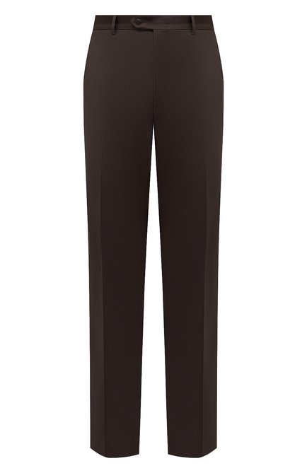 Мужские шерстяные брюки BRIONI темно-коричневого цвета по цене 78300 руб., арт. RPL20L/P1A0Q/M0ENA | Фото 1