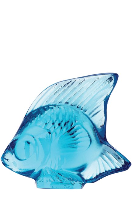 Скульптура fish LALIQUE голубого цвета, арт. 3000200 | Фото 1 (Статус проверки: Проверена категория; Интерьер_коллекция: Fish; Ограничения доставки: fragile-2)