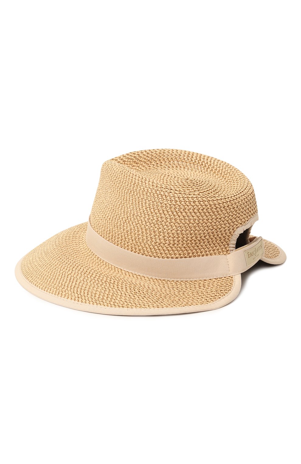 Женская шляпа ERIC JAVITS бежевого цвета, арт. 13820B0NE | Фото 3 (Материал: Текстиль, Пластик, Синтетический материал; Материал сплава: Проставлено; Нос: Не проставлено)