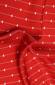 Женский шелковый платок PRADA красного цвета, арт. 1FF004-2DTR-F0976 | Фото 4 (Материал: Текстиль, Шелк)