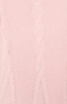 Детское кашемировое платье с фактурным узором LORO PIANA светло-розового цвета, арт. FAG3881 | Фото 3 (Материал внешний: Шерсть, Кашемир; Рукава: Длинные; Случай: Повседневный; Девочки Кросс-КТ: Платье-одежда)