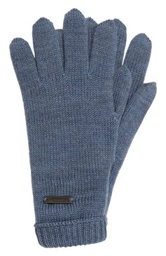 Детские шерстяные перчатки IL TRENINO синего цвета, арт. CL-4063/J | Фото 1 (Материал: Текстиль, Шерсть; Материал сплава: Проставлено; Нос: Не проставлено)