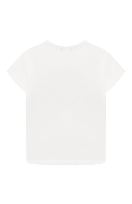 Детский хлопковая футболка DOLCE & GABBANA белого цвета, арт. L1JTEY/G7MKA | Фото 2 (Материал внешний: Хлопок; Нос: Не проставлено; Материал сплава: Проставлено)