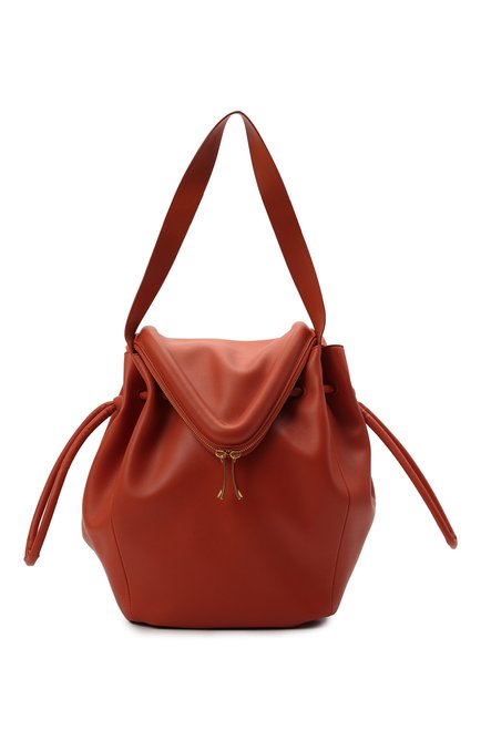 Женская сумка beak large BOTTEGA VENETA оранжевого цвета, арт. 666511/VCP40 | Фото 1 (Материал: Натуральная кожа; Размер: large; Сумки-технические: Сумки top-handle)