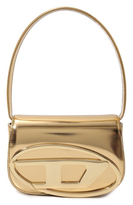 Женская сумка 1dr DIESEL золотого цвета, арт. X08396/PS202 | Фото 1 (Материал: Натуральная кожа; Ремень/цепочка: На ремешке; Размер: mini; Сумки-технические: Сумки top-handle)