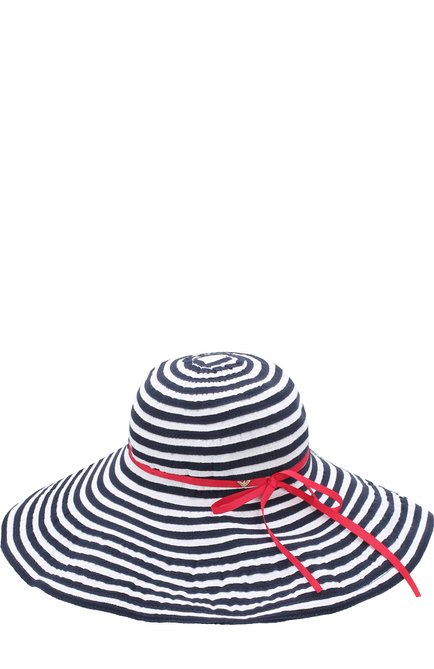 Детская шляпа с широкими полями ARMANI JUNIOR синего цвета, арт. 394542/8P506 | Фото 2 (Материал: Текстиль, Хлопок, Синтетический материал; Статус проверки: Проверено, Проверена категория)