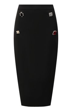 Женская шерстяная юбка VETEMENTS черного цвета, арт. WE52SK500B 1200/BLACK | Фото 1 (Материал внешний: Шерсть; Женское Кросс-КТ: Юбка-карандаш, Юбка-одежда; Региональные ограничения белый список (Axapta Mercury): RU; Длина Ж (юбки, платья, шорты): Миди; Материал подклада: Вискоза; Стили: Романтичный)