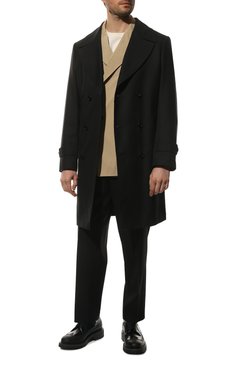 Мужские кожаные дерби BURBERRY черного цвета, арт. 8048234 | Фото 2 (Мужское Кросс-КТ: Броги-обувь; Материал внутренний: Натуральная кожа; Стили: Классический)