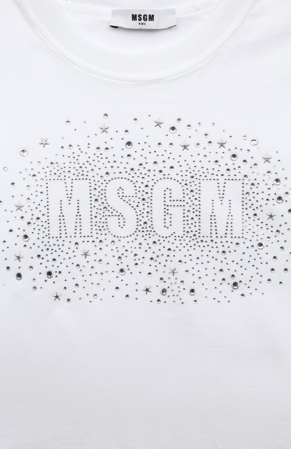 Хлопковая футболка MSGM kids F3MSJGTH136 Фото 3