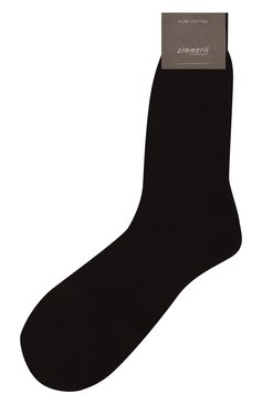 Мужск ие хлопковые носки ZIMMERLI темно-коричневого цвета, арт. 2501/11 | Фото 1 (Кросс-КТ: бельё; Материал сплава: Проставлено; Нос: Не проставлено; Материал внешний: Хлопок)