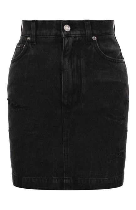 Женская джинсовая юбка DOLCE & GABBANA темно-серого цвета по цене 72750 руб., арт. F4BWMD/G8HR1 | Фото 1
