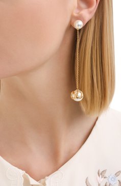 Женские серьги  VALENTINO золотого цвета, арт. UW0J0G61/UXM | Фото 2 (Материал: Металл)