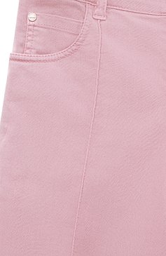Детские джинсы BRUNELLO CUCINELLI розового цвета, арт. BA080P454C | Фото 3 (Детали: Однотонный; Материал сплава: Проставлено; Нос: Не проставлено; Материал внешний: Хлопок, Лиоцелл, Растительное волокно; Ростовка одежда: 12 лет | 152 см)