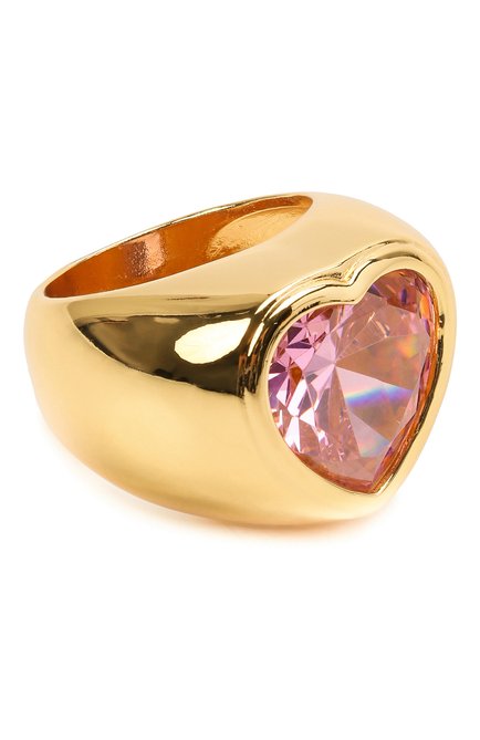 Женское кольцо HYPSO розового цвета, арт. HEARTLY | Фото 1 (Материал: Металл)