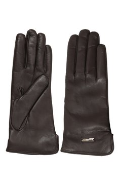 Женские кожаные перчатки KITON темно-коричневого цвета, арт. D56906XC5016 | Фото 2 (Материал: Натуральная кожа; Материал сплава: Проставлено; Нос: Не проставлено)