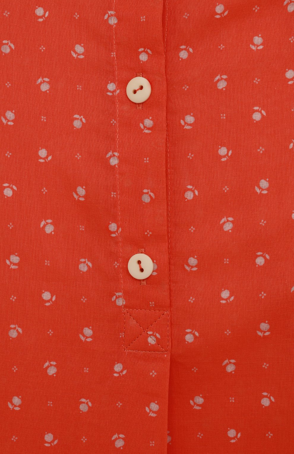 Детское хлопковая рубашка ULYANA SERGEENKO красного цвета, арт. CAM002KD21P (0648б21) | Фото 3 (Рукава: Длинные; Случай: Повседневный; Материал внешний: Хлопок; Ростовка одежда: 4 года | 104 см)