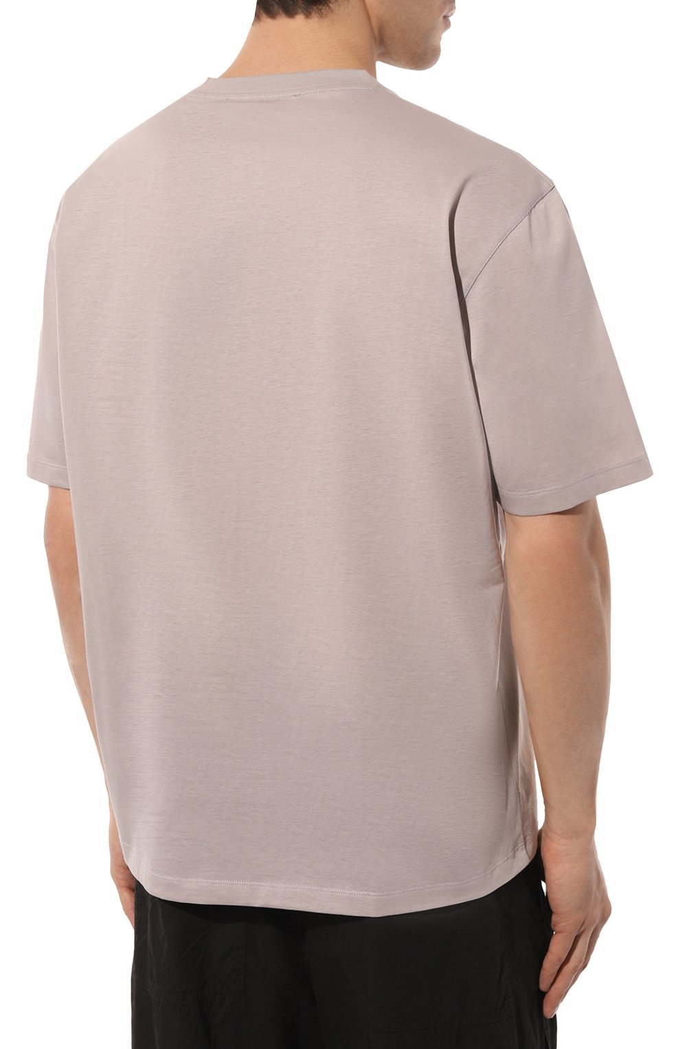 Мужская хлопковая футболка LIMITATO бежевого цвета, арт. 0RGANIC/T-SHIRT | Фото 4 (Принт: Без принта; Рукава: Короткие; Длина (для топов): Стандартные; Материал внешний: Хлопок; Стили: Кэжуэл)