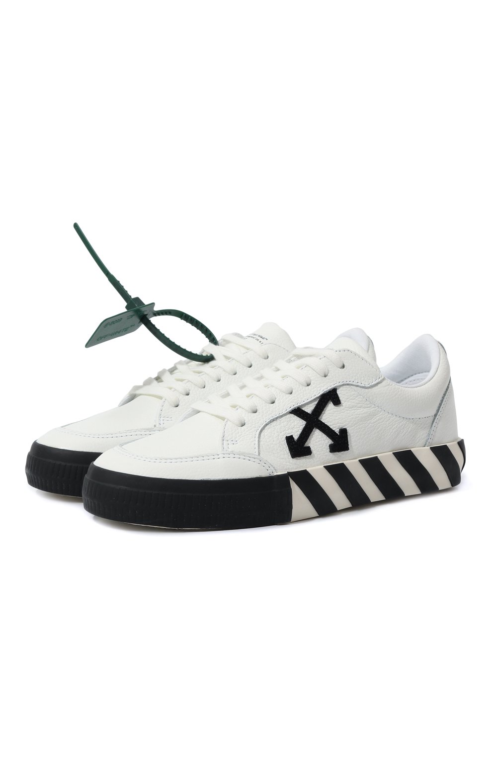 Кожаные кеды Vulcanized Off-White OWIA272C99LEA0010110