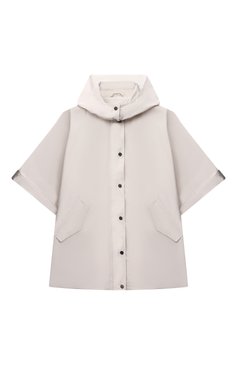 Детский плащ с капюшоном BRUNELLO CUCINELLI бежевого цвета, арт. BB5740407C | Фото 1 (Рукава: Длинные; Материал внешний: Синтетический материал, Хлопок; Материал сплава: Проставлено; Материал подклада: Синтетический материал; Кросс-КТ: Демисезон; Драгоценные камни: Проставлено; Ростовка одежда: 12 лет | 152 см, 13 - 15 лет | 158 см)
