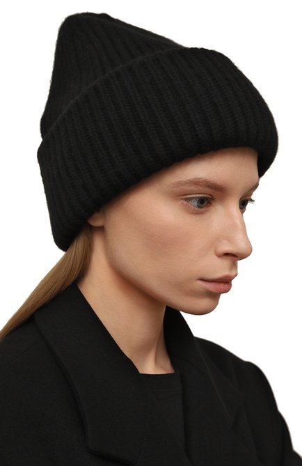 Женская шапка из шерсти и кашемира YVES SALOMON черного цвета, арт. 23WAA502XXMACL | Фото 2 (Материал: Шерсть, Текстиль, Кашемир)